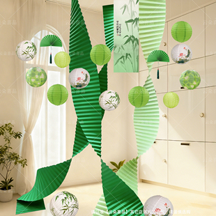 户外开春布置春天挂布条幅春橱窗茶馆场景布置装饰纸灯笼挂饰拉旗