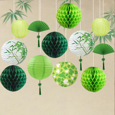 春天绿色森系挂饰你好春天主题围炉煮茶氛围挂布春季市集橱窗装饰