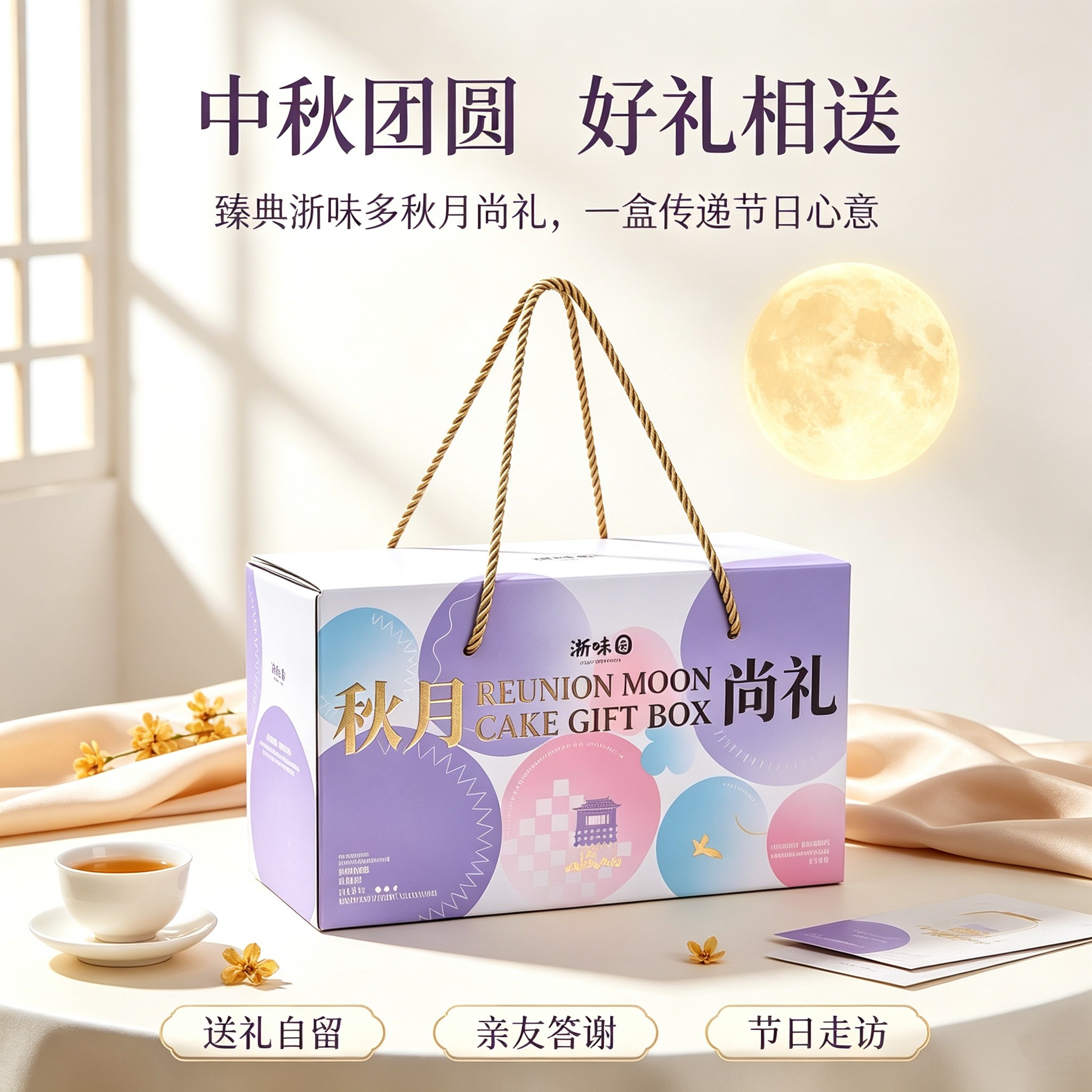 台州特产臻典馅中馅月饼秋月尚礼盒装手工蛋黄酥肉松麻薯豆沙糕点