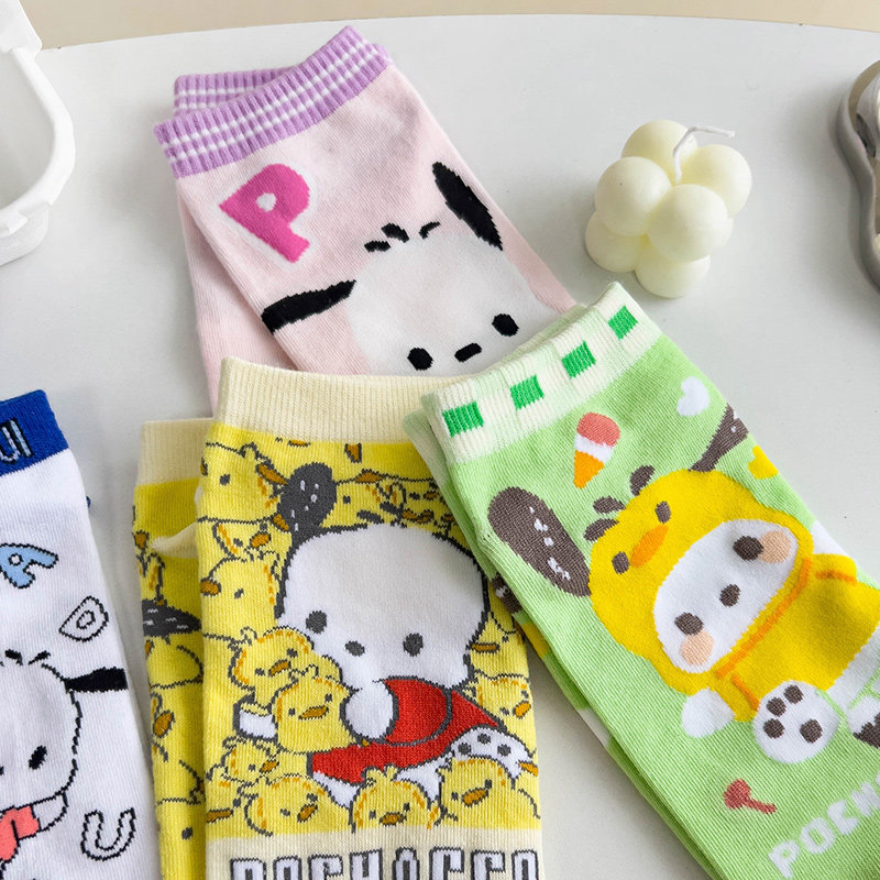 秋季袜子女士短袜棉低帮浅口船袜可爱小狗狗卡通插画潮流吸湿排汗,女士内衣/男士内衣/家居服,船袜,淘宝优惠券,粉丝福利购,淘宝优惠卷