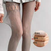 镂空纯欲连裤 春秋渔网袜加绒加厚黑丝秋冬季 丝袜辣妹蕾丝ab款 袜子