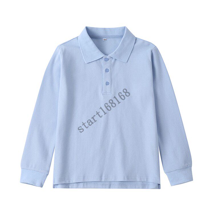 斯踏迪中小学校服学院风园服春秋装儿童班服学生湖蓝纯色长袖上衣