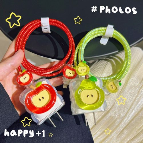 夏日水果苹果充电头数据线保护套