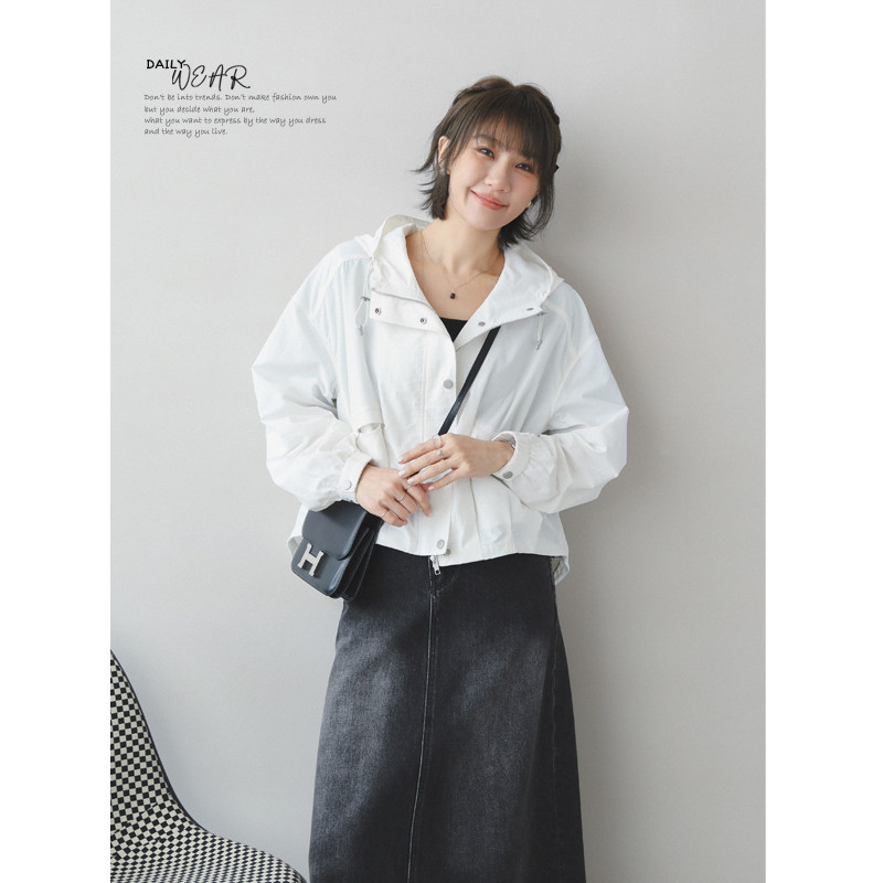 苹果的生活家前短后长连帽外套