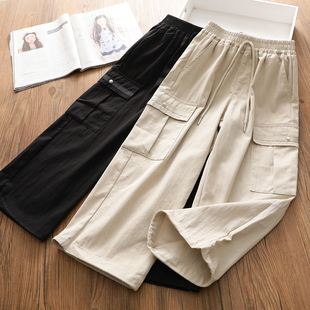 【工装裤】女童春夏新款洋气休闲工装裤 韩版中大童百搭休闲裤