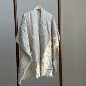 外套中式 风袂 诧寂风棉麻流苏开衫 新款 国风慵懒禅意外披披肩 秋季