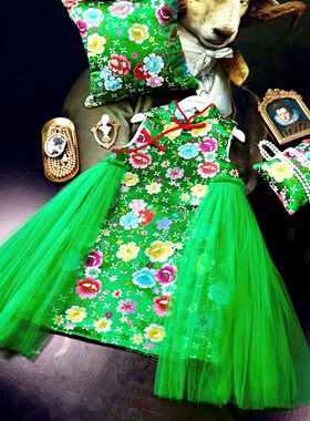 店铺转项经营全场甩卖女童春秋旗袍重工绣花织锦改连衣裙亲子裙