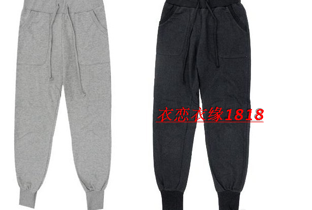 2018春装新款女裤宽松大码休闲运动裤 哈伦裤小脚裤 定做