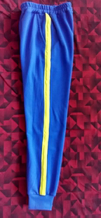 小学生校服裤 春秋冬三季 运动裤 宝蓝加黄边校裤 定做 新款 中性款 包邮