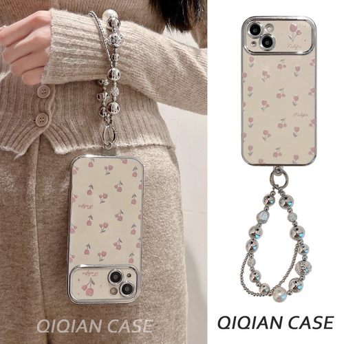 适用苹果16pro手机壳iphone15全包vivox100小米14新款13promax郁金香reno12荣耀200女s19套magic6华为p70手链