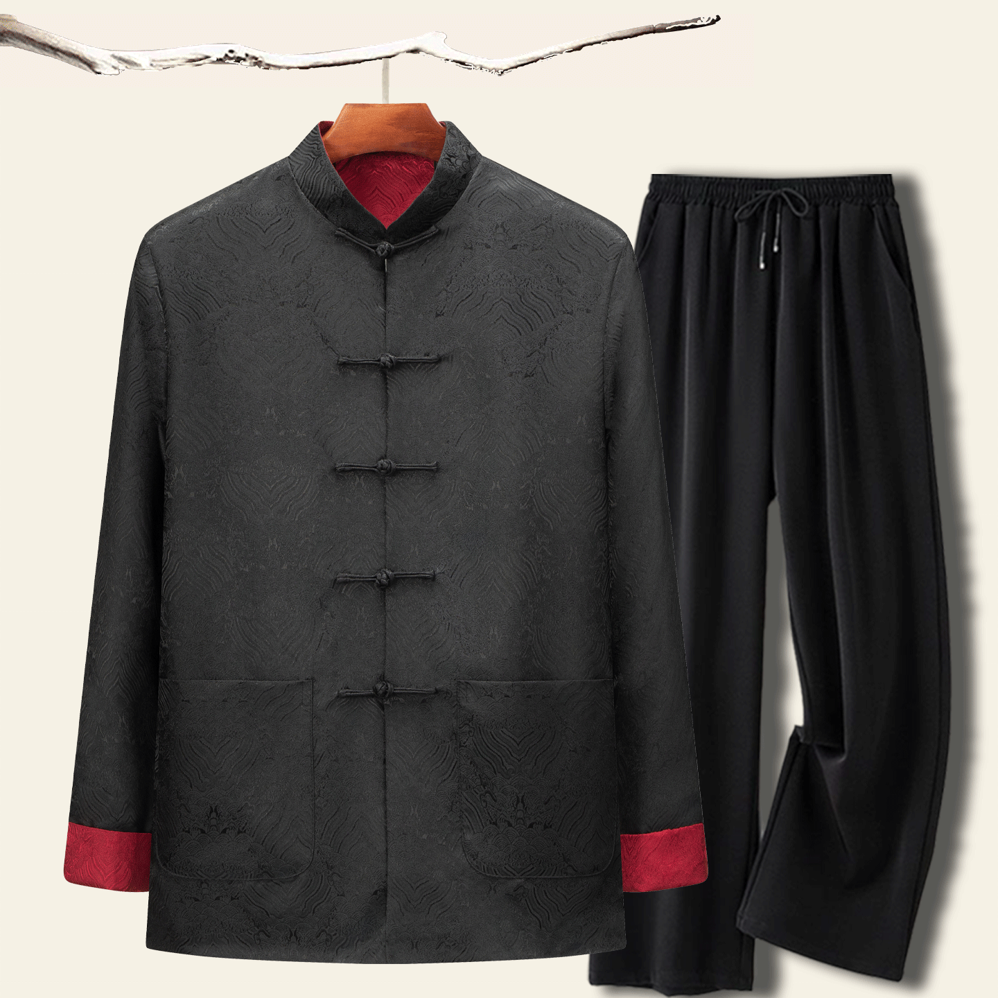 中国风中老年加厚唐装夹克男大码秋冬桑蚕丝爸爸套装中式棉衣外套,男装,唐装,淘宝优惠券,粉丝福利购,淘宝优惠卷