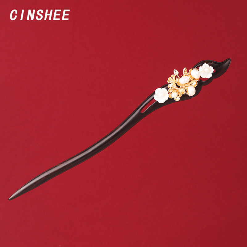 CINSHEE发簪黑檀木民族风原创
