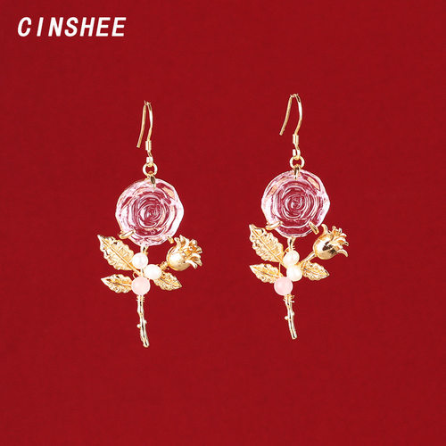 CINSHEE甜美金属个性百搭耳环