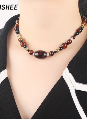 民族风项链CINSHEE琉璃锁骨链女