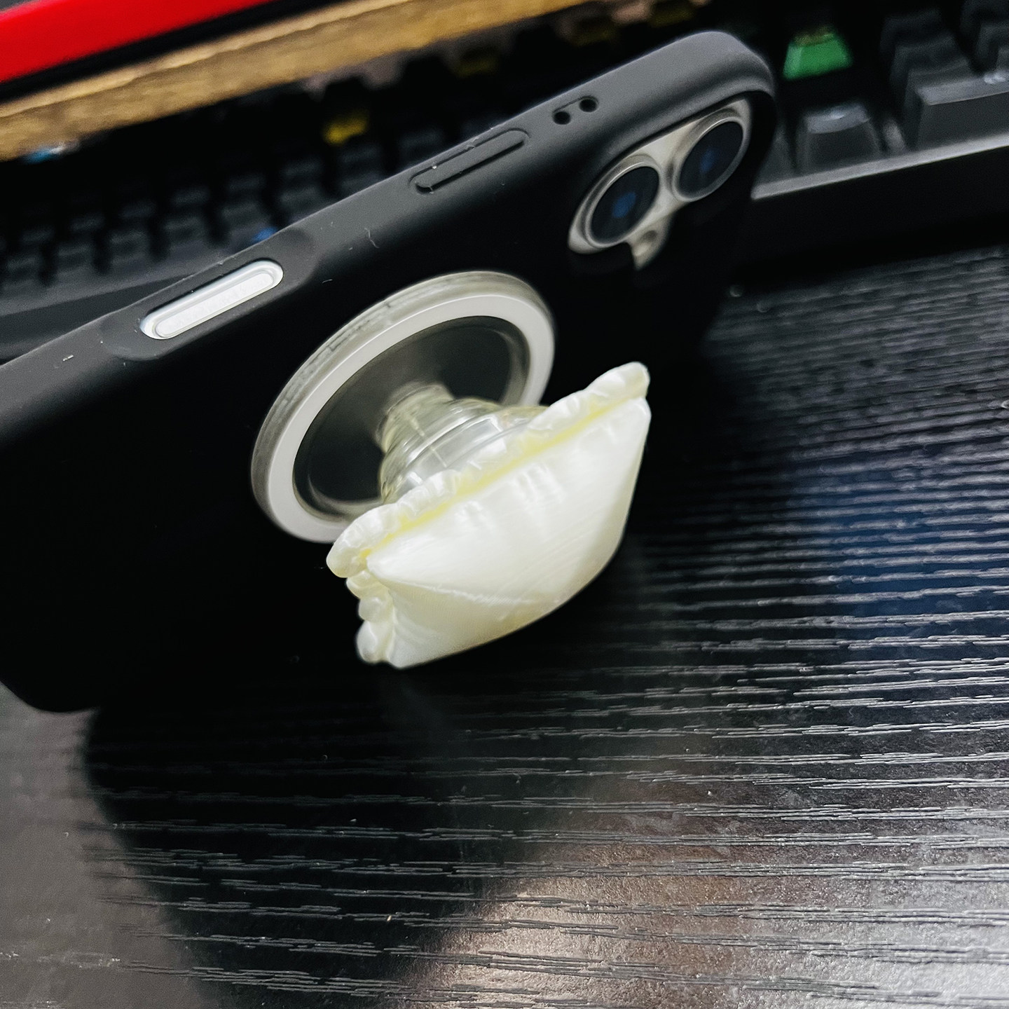 Brba 3D打印立体花边格子枕头苹果磁吸手机支架磁吸支架创意潮酷
