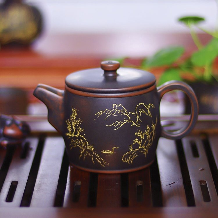 汉瓦壶钦州坭兴陶茶壶全手工制作精品窑变原矿紫泥家用泡茶壶,餐饮具,茶壶,淘宝优惠券,粉丝福利购,淘宝优惠卷