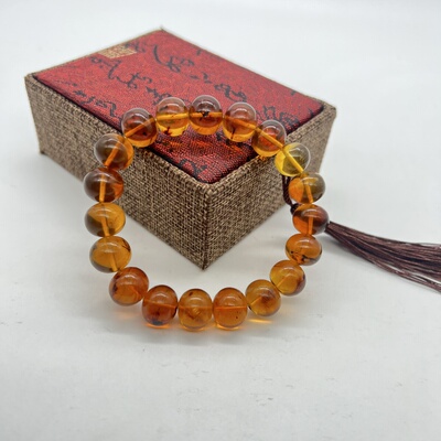 抚顺琥珀12毫米单圈手串