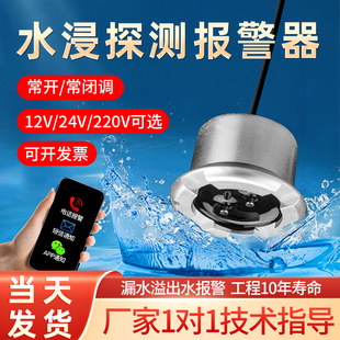 有线水浸传感器水位报警器机房水箱漏水溢水智能感应器水淹探测器