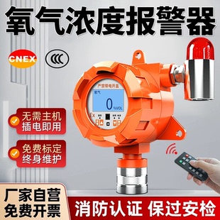 独立插电使用氧气报警器氢气硫化氢氰化氢氨气工业可燃浓度探测器