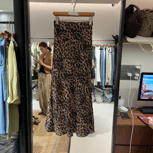 摩登野性风豹纹A字半身裙女高腰显瘦7920 时尚 欧洲站2026春季 新款