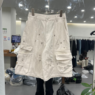 工装 风多口袋短裤 女宽松五分裤 欧洲站2026春季 韩版 时尚 休闲裤 新款