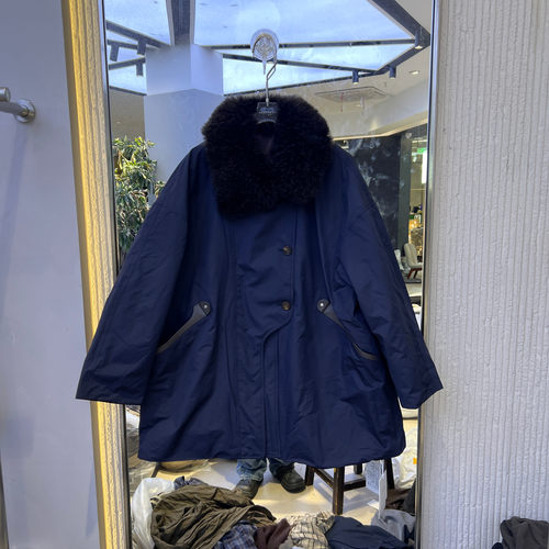 大毛领长袖鹅绒保暖派克服外套