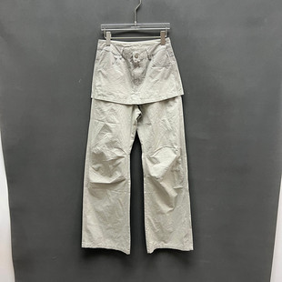 高腰假两件屁帘牛仔裤 欧洲站2026春季 新款 时尚 93363 女直筒长裤