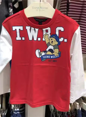 验货小熊童装春秋新款男童休闲长袖T恤TKLA205101I LA205101I