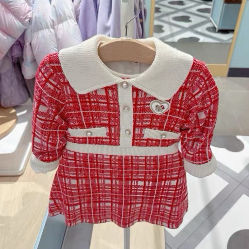 新年款小熊童装2026春款女童小香风红色毛衣儿童拜年服针织连衣裙,童装/婴儿装/亲子装,毛衣/针织衫,淘宝优惠券,粉丝福利购,淘宝优惠卷