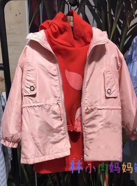 验货鸟家童装春秋新款女童夹克休闲薄棉外套F2BE91271