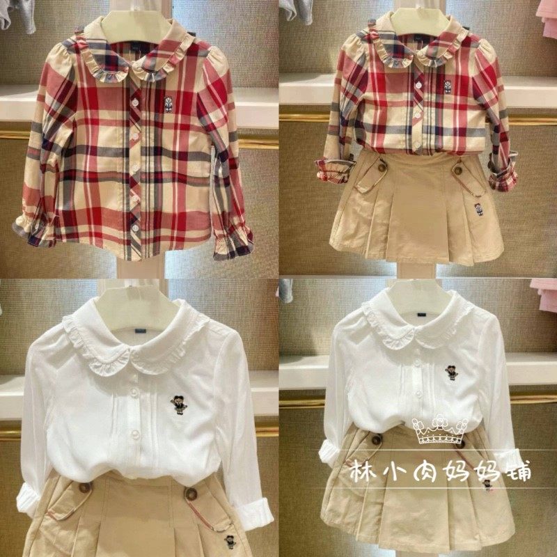 小熊童装25年春秋款女童全棉翻领格子长袖衬衫儿童休闲百搭打底衫,童装/婴儿装/亲子装,衬衫,淘宝优惠券,粉丝福利购,淘宝优惠卷