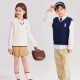 马甲背心学院风针织衫 男女童装 24春秋新款 小熊童装