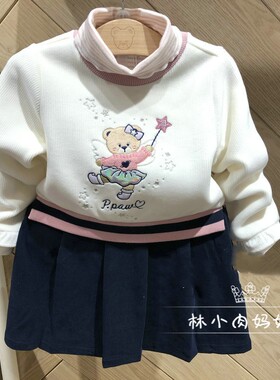 验货Paw小熊童装冬款女童加绒厚款连衣裙PCOMA4V41M OMA4V41M