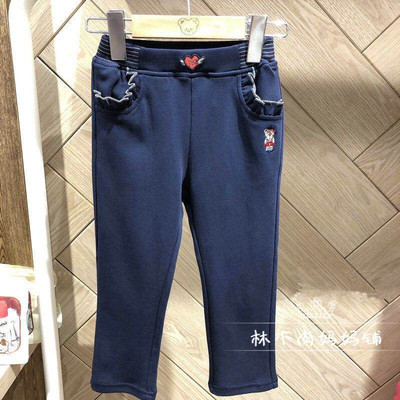 小熊童装春秋款女童百搭休闲裤