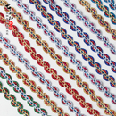 波浪彩色金银丝花边舞蹈演出服装 饰边 辅料S型花边条民族舞装