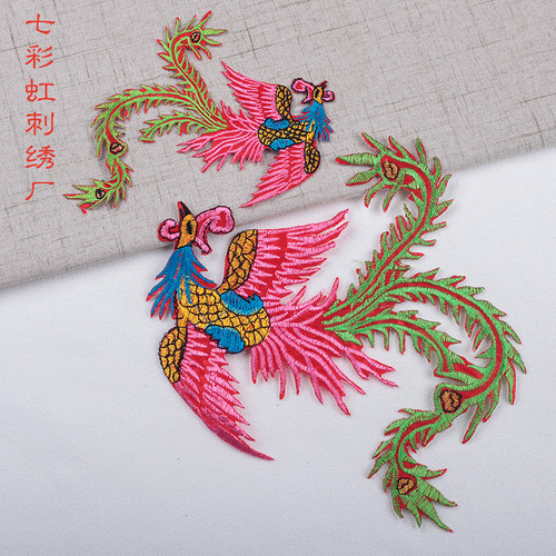 刺绣凤凰服装辅料DIY烫花祥云