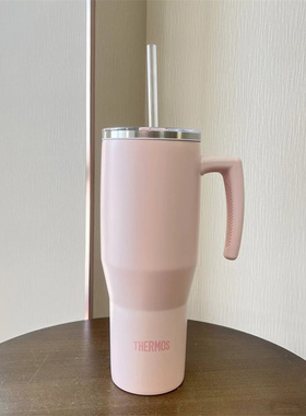 膳魔师冰霸杯双饮大容量保温杯巨无霸1100mL吸管杯TSKP-1100把手