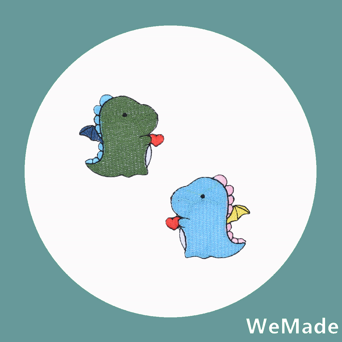 可爱卡通彩色小恐龙刺绣自粘布贴衣服补丁贴花龙骧包围巾装饰贴布