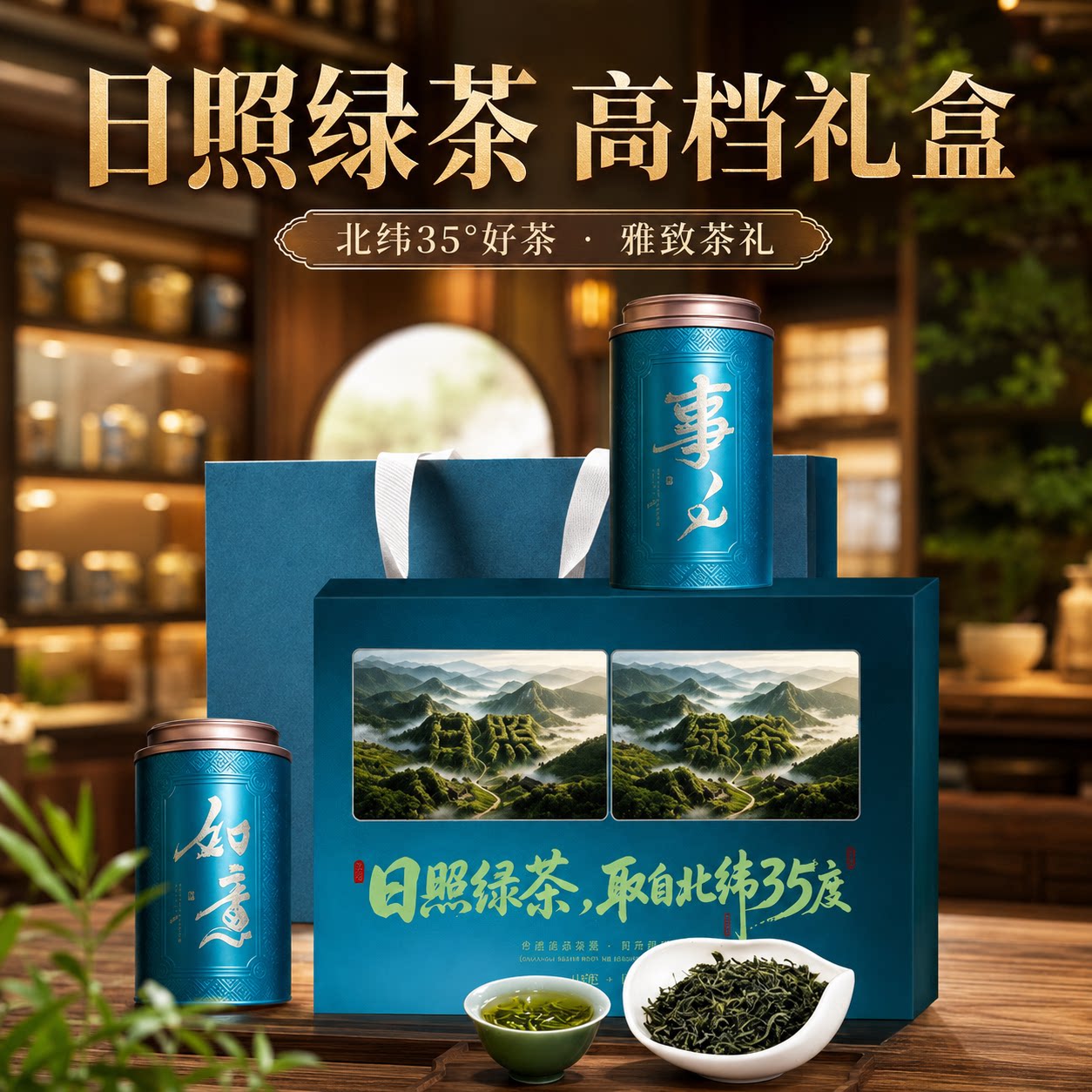 山东特产日照绿茶礼盒伴手礼高档茶叶礼盒2026新茶节日送礼送长辈