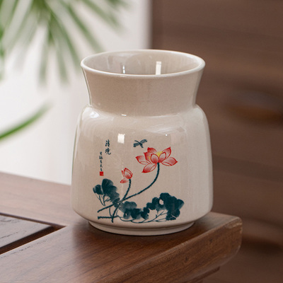 茶道六君子收纳筒单个茶筒泡茶工具收纳罐泡茶道瓶小花瓶桌面笔筒