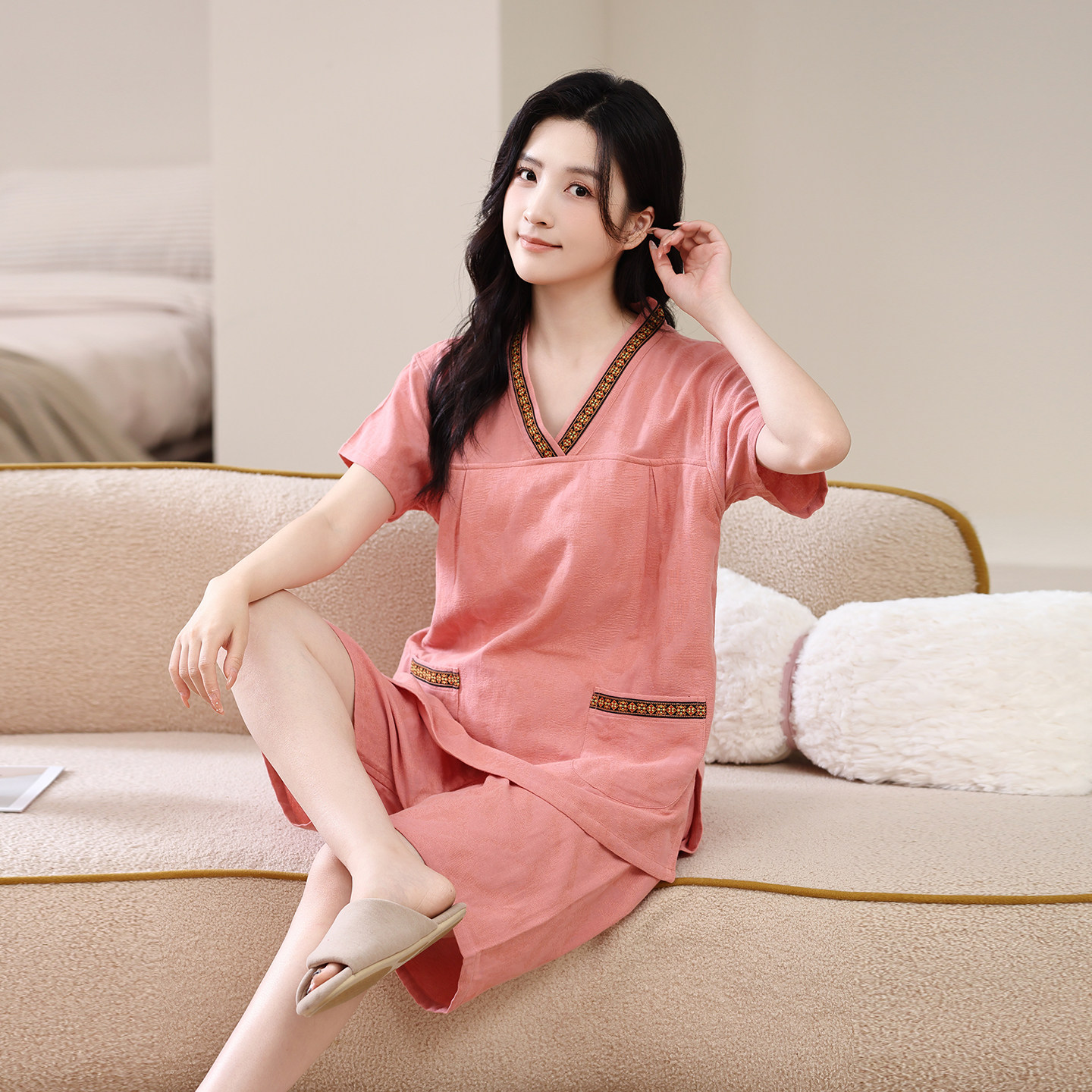 汗蒸服女纯棉胸口双层按摩服男大码足疗桑拿服高档情侣洗浴服睡衣