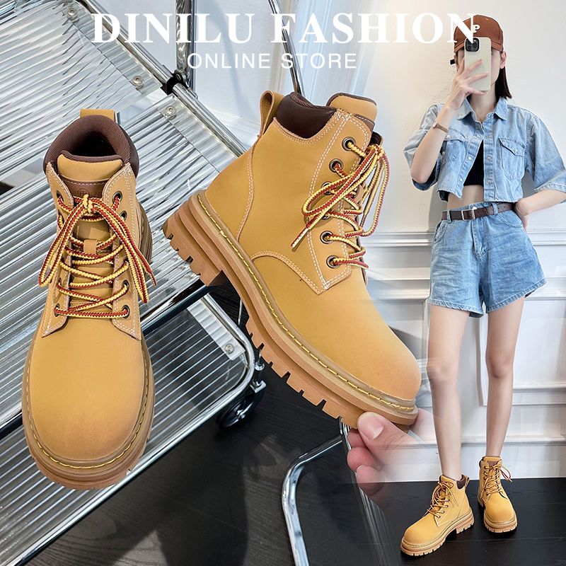 大码马丁靴女41-43码大黄靴加绒