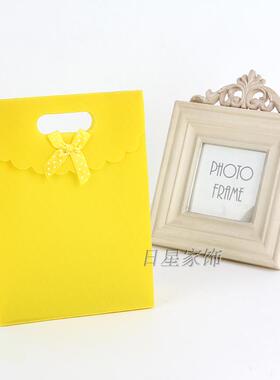 黄色PP礼品包装袋/蝴蝶结翻盖袋/送礼袋/饰品袋/广告袋/防水袋