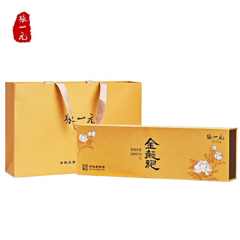 张一元十窨茉莉花茶金龙袍120g图片