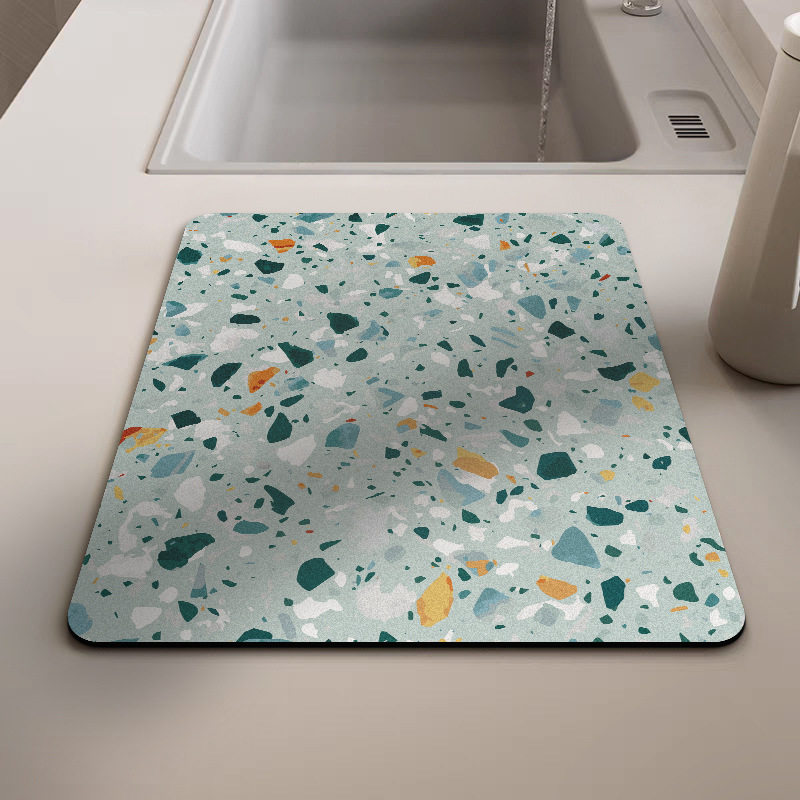 水磨石厨房沥水垫耐高温吸水垫桌面餐具干燥垫杯垫硅藻泥餐垫,居家布艺,餐垫,淘宝优惠券,粉丝福利购,淘宝优惠卷