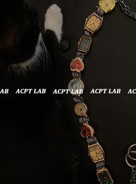 陈满意同款 ACPTLAB原创设计表盘挂链包挂饰包肩带链条腰链中古风