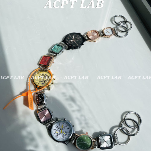 ACPTLAB原创设计表盘挂链包挂饰自制diy中古甜酷包包肩带重工链条