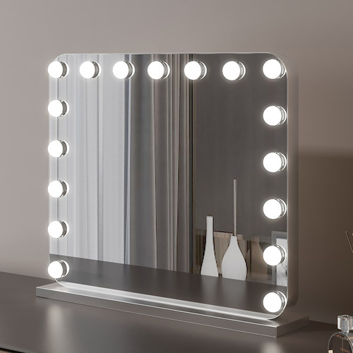 化妆镜台式带灯ins桌面大号镜子