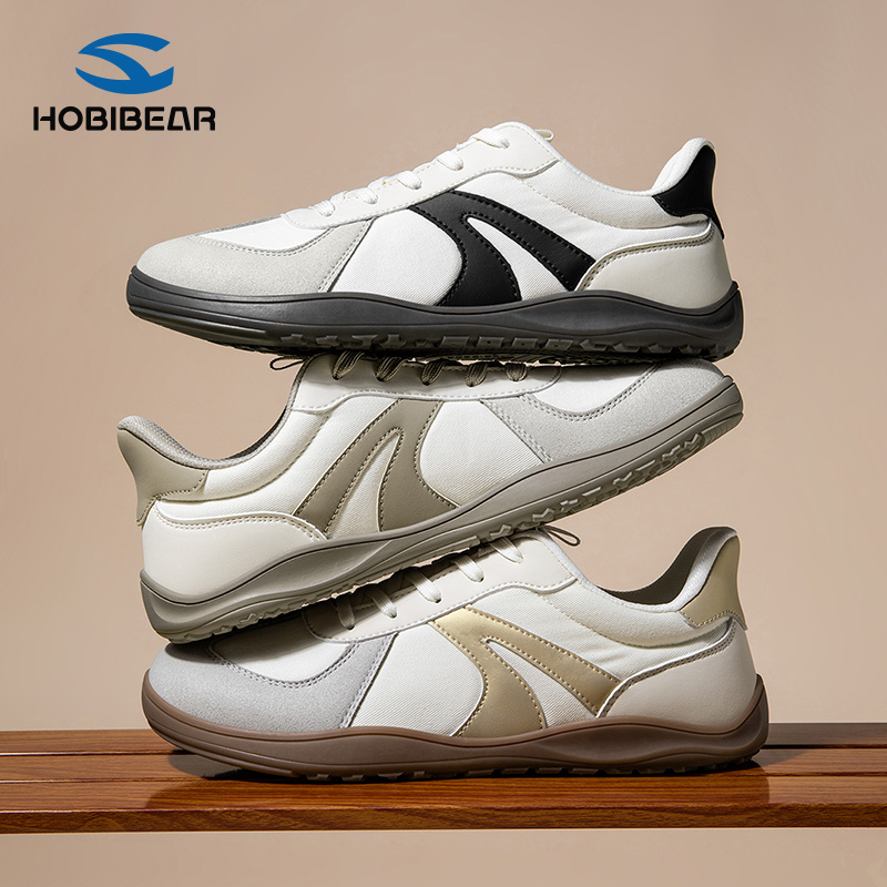 HOBIBEAR宽头鞋秋季德训鞋男士休闲冬季潮鞋韩版学生女士宽楦板鞋