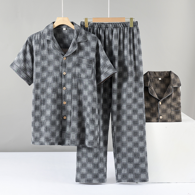 2025新款男士睡衣夏季纯棉家居服